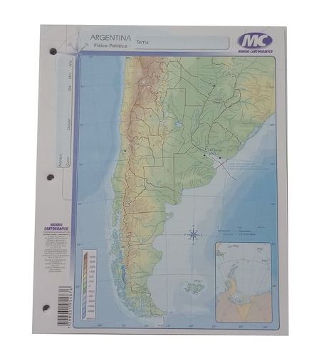 MAPA MUNDO CARTOGRAFICO N°3 - $ 500