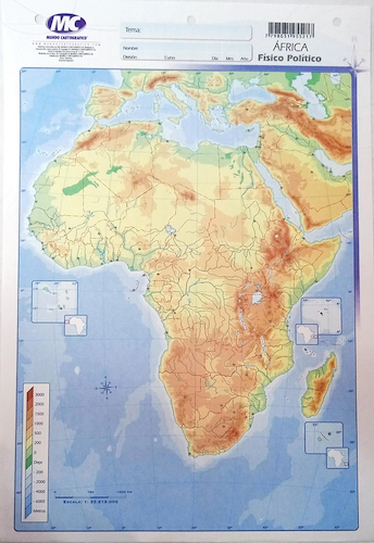 MAPA MUNDO CARTOGRAFICO N°5 - $ 700