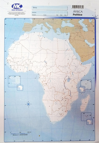 MAPA MUNDO CARTOGRAFICO N°5 - $ 700