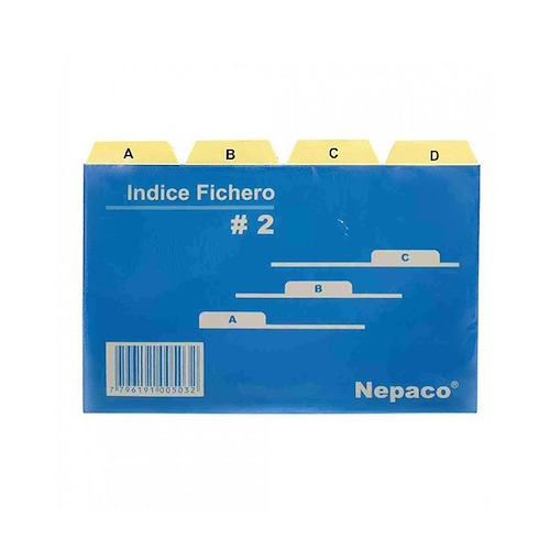 INDICE FICHERO N°2 NEPACO - $ 6.500