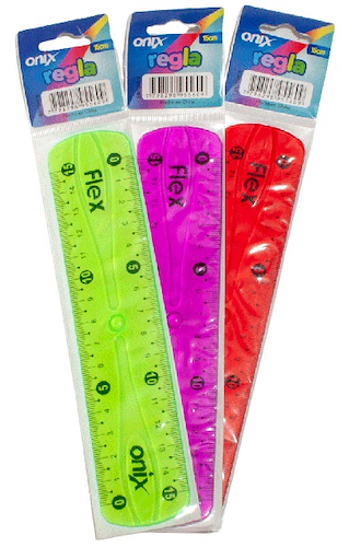 REGLA FLEXIBLE 15 Cm ONIX - $ 1.900