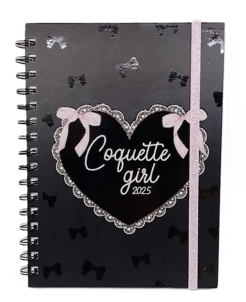 AGENDA 2025 16x22 ESPIRALADA DIARIA ONIX COQUETTE