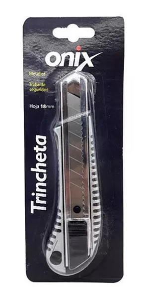 TRINCHETA Cuerpo de Aluminio, traba de seguridad SX98 ONIX CUTTER 18MM