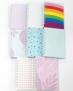 CUADERNO A6 T/D 120 Hjs DISEÑO RAYADO ONIX