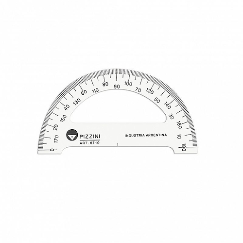 TRANSPORTADOR 6710 180 GRADOS PIZZINI - $ 1.200