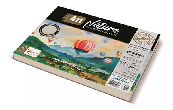 BLOCK 25x35 300 Gr 20 Hjs ENCOLADO 60% ALGODON PLANTEC ART NATURE