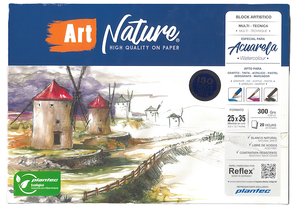 BLOCK 25x35 300 Gr 20 Hjs ENCOLADO ACUARELA PLANTEC ART NATURE