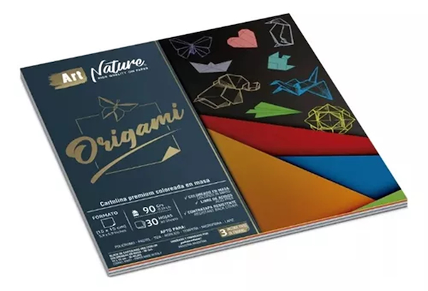 BLOCK 90 Gr ORIGAMI CARTULINA 15 X 15 CM PLANTEC ART NATURE