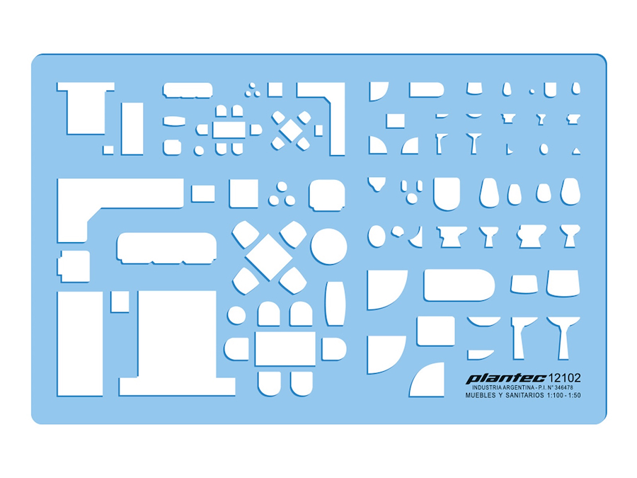 PLANTILLA INYECTADA - MUEBLES Y SANITARIOS 12102 PLANTEC ESCALA 1:100/1:50 - $ 3.900