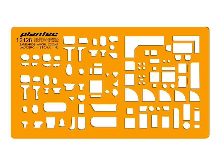 PLANTILLA INYECTADA SANITARIOS, COCINA Y LAVADERO 12128 PLANTEC ESCALA 1:50 - $ 3.900