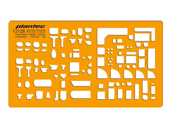 PLANTILLA INYECTADA SANITARIOS, COCINA Y LAVADERO 12128 PLANTEC ESCALA 1:50
