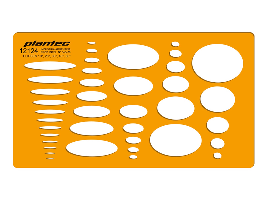 PLANTILLA INYECTADA ELIPSES 10°, 20°, 30°, 40° y 50° 12124 PLANTEC - $ 3.900
