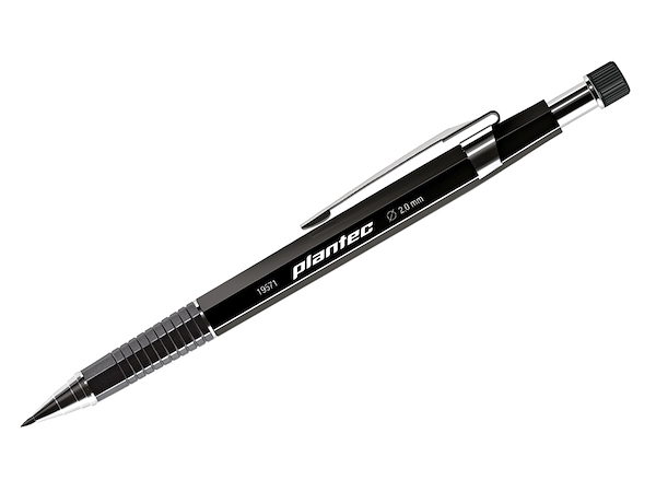 Portaminas Metalico 2,0 mm Dosificador Automático - Negro PLANTEC