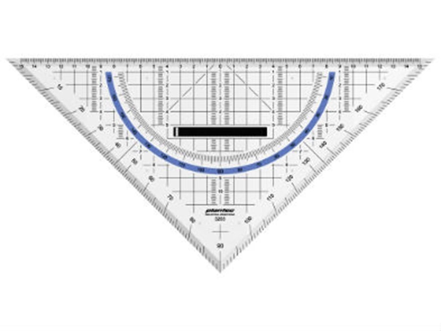 ESCUADRA MULTIUSO CON MANIGUETA HIPOTENUSA 325 MM 13203 PLANTEC 325MM - $ 9.900