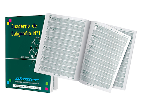 CUADERNO DE CALIGRAFÍA TÉCNICO Nº 1 - VERDE INICIAL PLANTEC