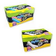 TIZAS PLAY COLOR CAJA X 144 - 1 CAJA COLOR Y 1 BLANCA PLAY COLOR BLANCO Y COLORES
