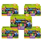 PLASTILINA PLAY COLOR 5 CAJAS PACK X 10 BARRITAS SURTIDAS PLAY COLOR GAMA DE COLORES