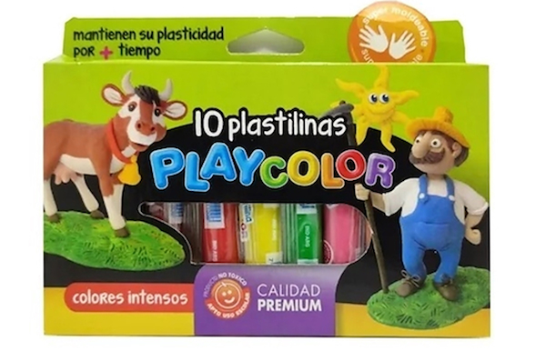 PLASTILINA CAJA X 10 - SURTIDA PLAY COLOR