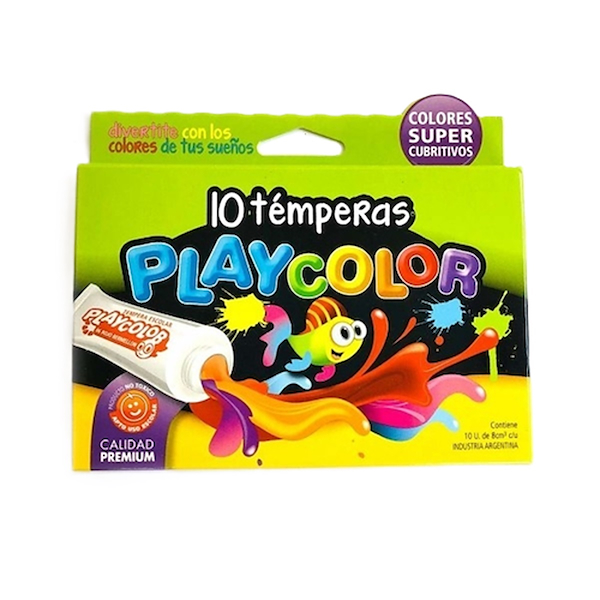TEMPERA CAJA X 10 - SURTIDA PLAY COLOR