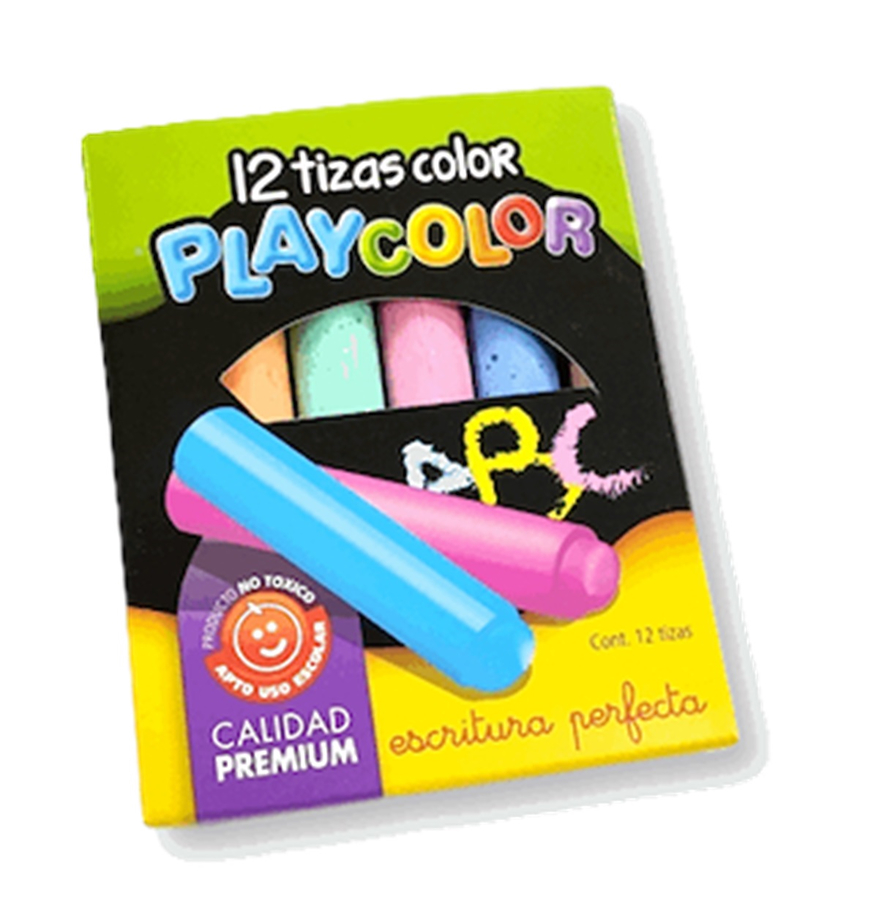 TIZAS CAJA X 12 PLAY COLOR COLOR - $ 2.500