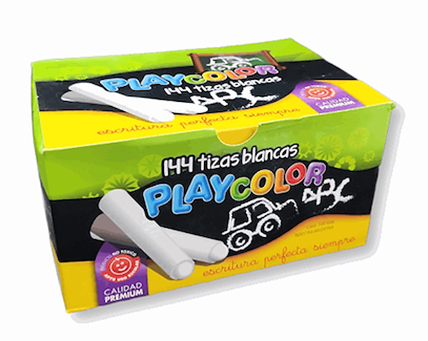TIZAS CAJA X 144 PLAY COLOR BLANCA
