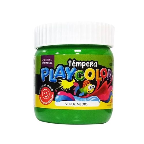 TEMPERA POTE X 300 Gr - VERDE MEDIO PLAY COLOR