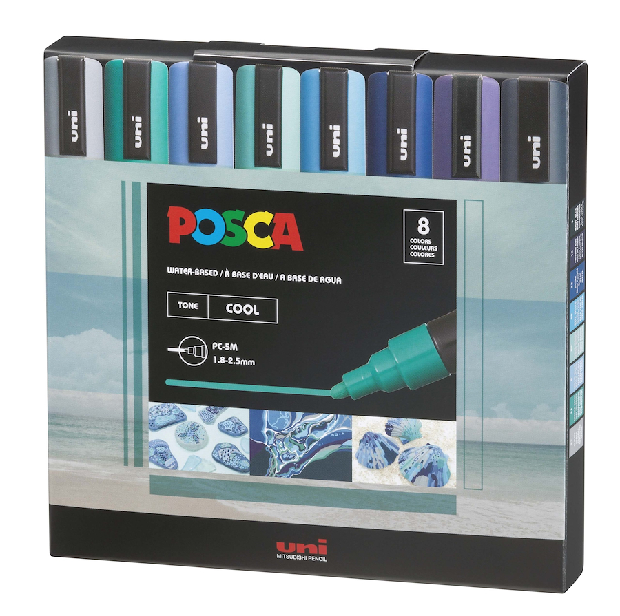 MARCADOR PC-5M PUNTA GRUESA ESTUCHE X 8 POSCA 1.8 MM - 2.5 MM - $ 39.900