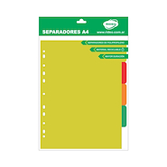 SEPARADORES A4 PLASTICOS PACK X 5 - INTENSE RIDEO