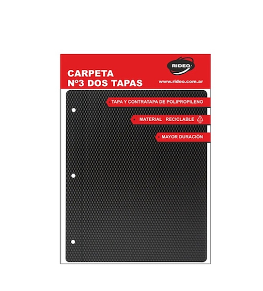 CARPETA - Nº3 DOS TAPAS - FIBRA ECOBLACK RIDEO