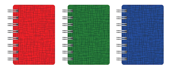 LIBRETA A7 ENTELADO X 80 Hjs - HOJAS RAYADAS RIDEO COLOR CLASICO