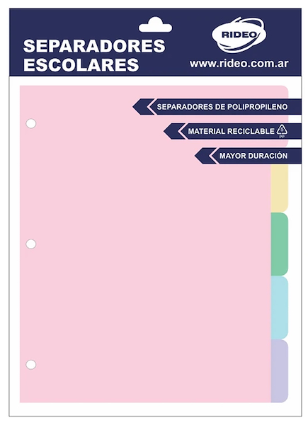 SEPARADOR - ESCOLAR - 5 POSICIONES - FRESH RIDEO FRESH