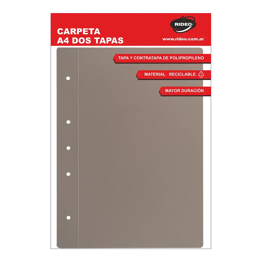 CARPETA A4 DOS TAPAS RIDEO LINE COLOR TRASLUCIDO - $ 6.800