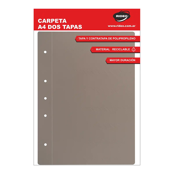 CARPETA A4 DOS TAPAS RIDEO LINE COLOR TRASLUCIDO