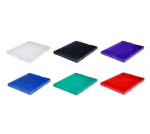 CAJA CON ELASTICO - MEDIO OFICIO - LINE - 6 COLORES SURTIDOS RIDEO - $ 3.500
