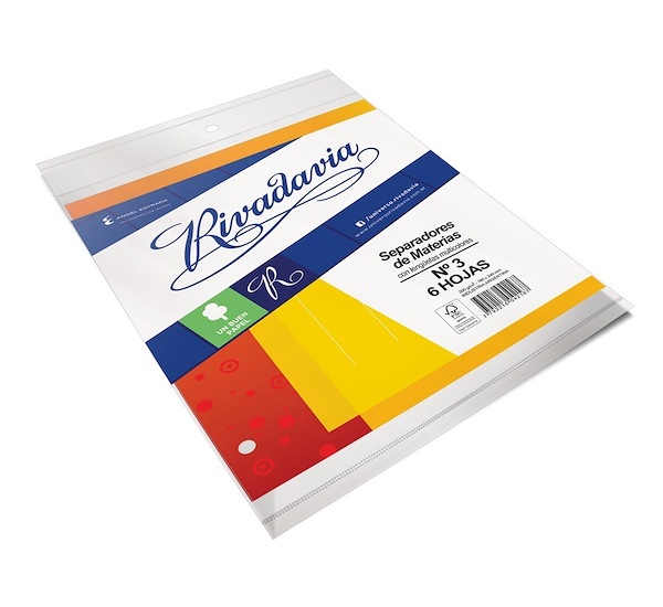 SEPARADORES N°3  SET X 6 - RIVADAVIA MULTICOLOR