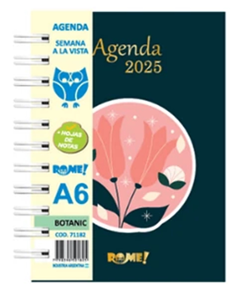 AGENDA 2025 - A6 - SEMANAL ROME BOTANIC