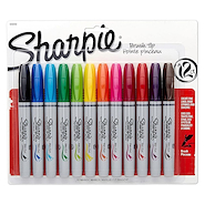 MARCADOR BRUSH X 12 BL.SURT SHARPIE