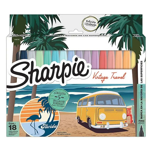 MARCADOR VINTAGE PACK X 18 SHARPIE - $ 29.000