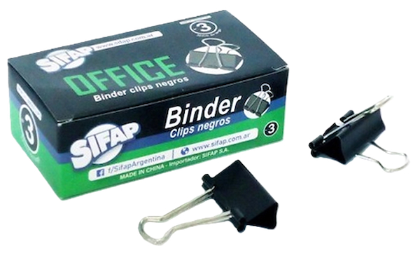APRIETA PAPELES BINDER 3 NEGRO (32MM) X12 UDS. SIFAP