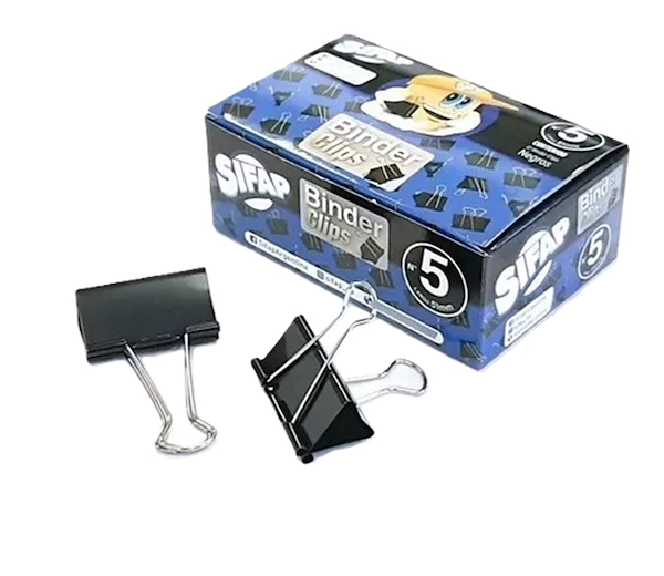 APRIETA PAPELES BINDER 5 NEGRO X12 UDS. (51 MM) SIFAP