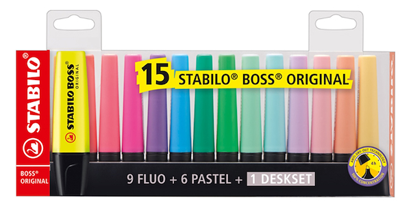 RESALTADOR BOSS SET X 15 - ESCRITORIO STABILO SET X 15