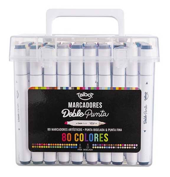 MARCADOR DOBLE PUNTA VALIJA x 80 U TALBOT 80 Unidades