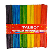 PALITO DE HELADO COLORES SURTIDOS x 50 TALBOT