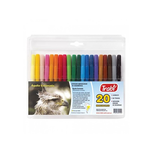 MARCADORES JUNIOR 2 MM X 20 SURTIDO TRABI SET X 20 - $ 5.900