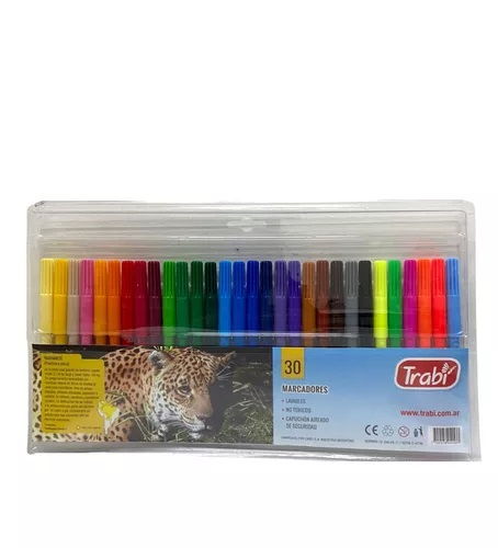 MARCADORES JUNIOR 2 MM X 30 SURTIDO TRABI SET X 30 - $ 9.900