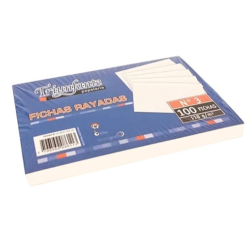 FICHAS RAYADAS N° 3 125X200 TRIUNFANTE - $ 4.900