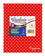 CUADERNO N°1 RAYADO X 50 Hjs - LUNAR TRIUNFANTE ROJO