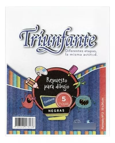 REPUESTO N°3 X 5 Hjs - NEGRO TRIUNFANTE - $ 800