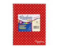 CUADERNO N°3 RAYADO X 50 Hjs - LUNAR TRIUNFANTE ROJO