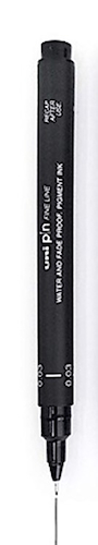 MARCADOR ESTILOGRAFO DESC. UNI PIN 0,03 MM NEGRO UNI-BALL - $ 3.800